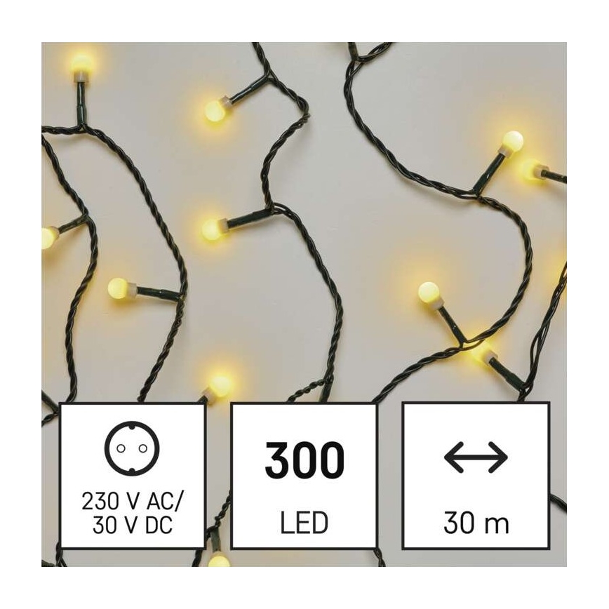 LED Vánoční venkovní řetěz 300xLED/35m IP44 teplá bílá