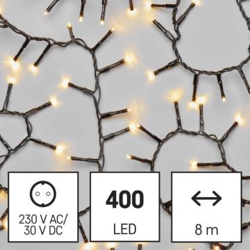 LED Vánoční venkovní řetěz 400xLED/13m IP44 teplá bílá