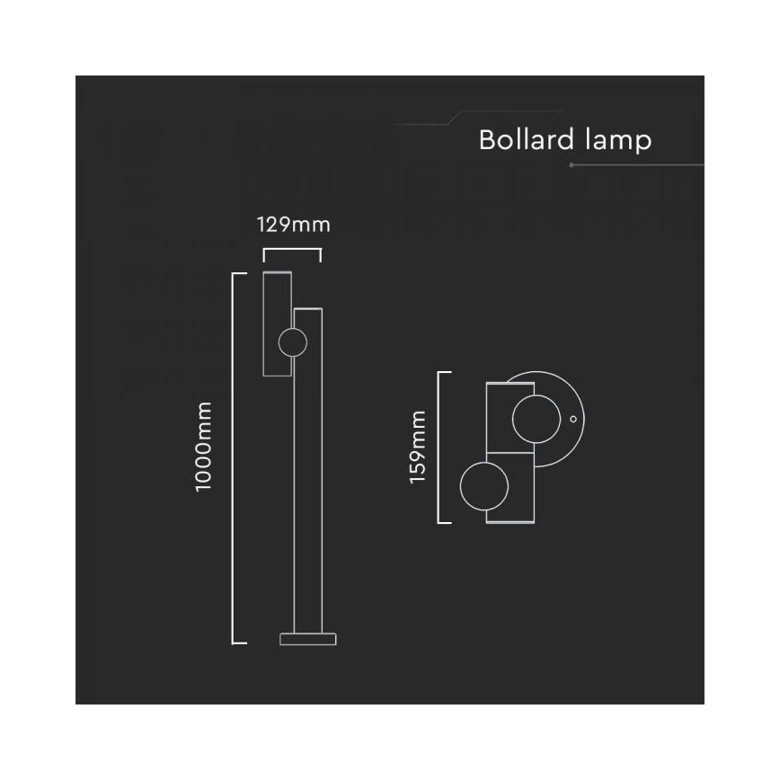 LED Venkovní flexibilní lampa LED/4W/230V 4000K IP44 100 cm černá