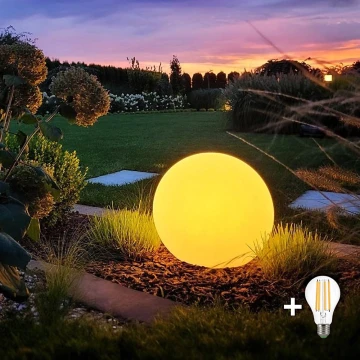 LED Venkovní lampa GLOBO 1xE27/9W/230V pr. 30 cm IP44