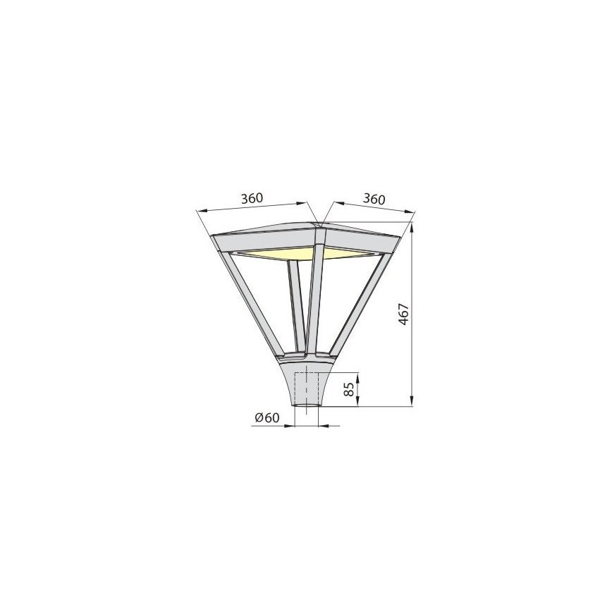 LED Venkovní lampa PARK PLUS LED/45W/230V 4000K