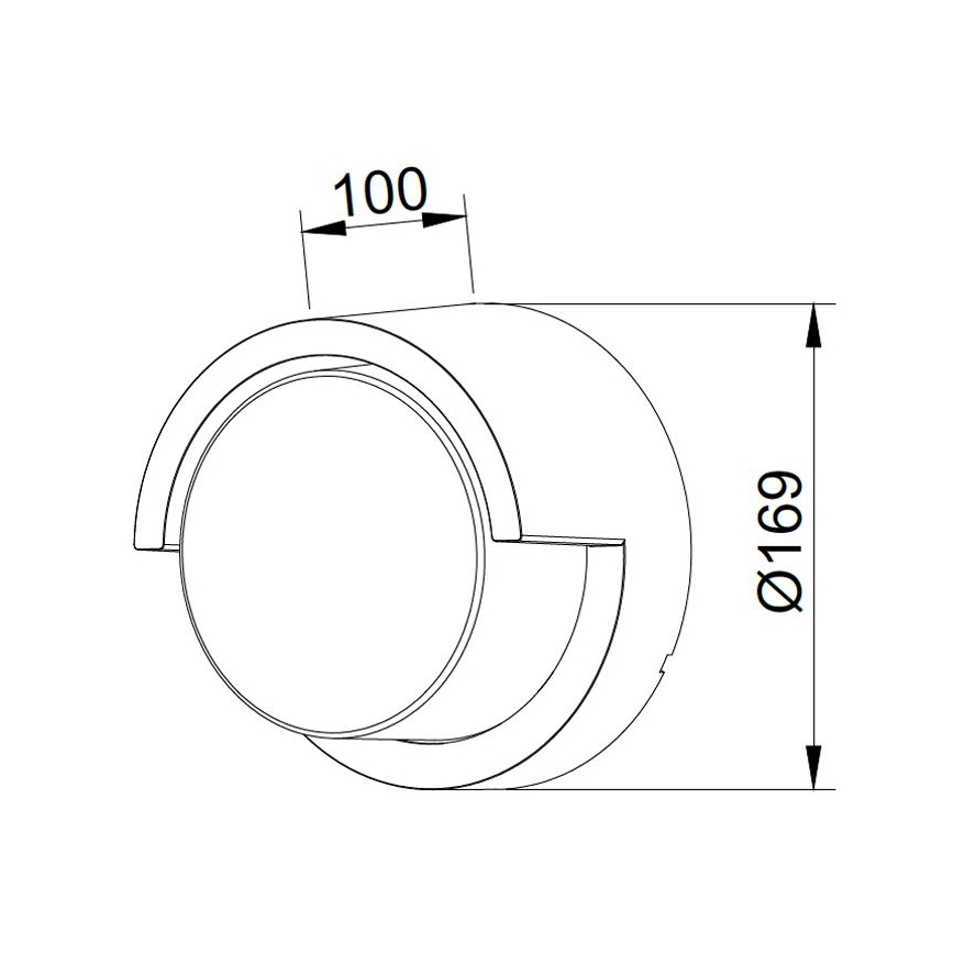 LED Venkovní nástěnné svítidlo LED/12W/230V 3000K IP65 černá