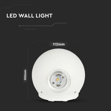 LED Venkovní nástěnné svítidlo LED/6W/230V 4000K IP65 bílá