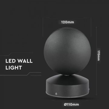 LED Venkovní nástěnné flexibilní svítidlo LED/7W/230V 3000K IP65 černá