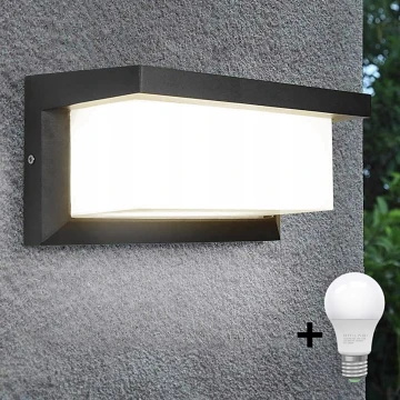 LED Venkovní nástěnné svítidlo NEELY 1xE27/10W/230V 4000K IP54 antracit