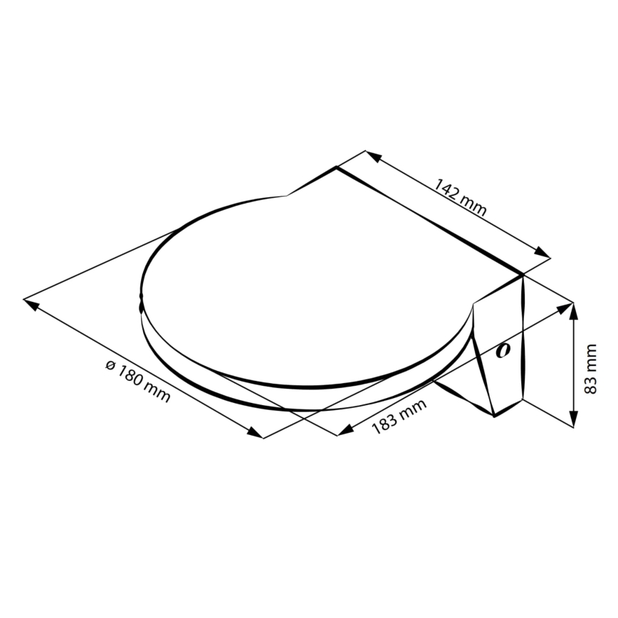 LED Venkovní nástěnné svítidlo TESA LED/10W/230V IP54 černá