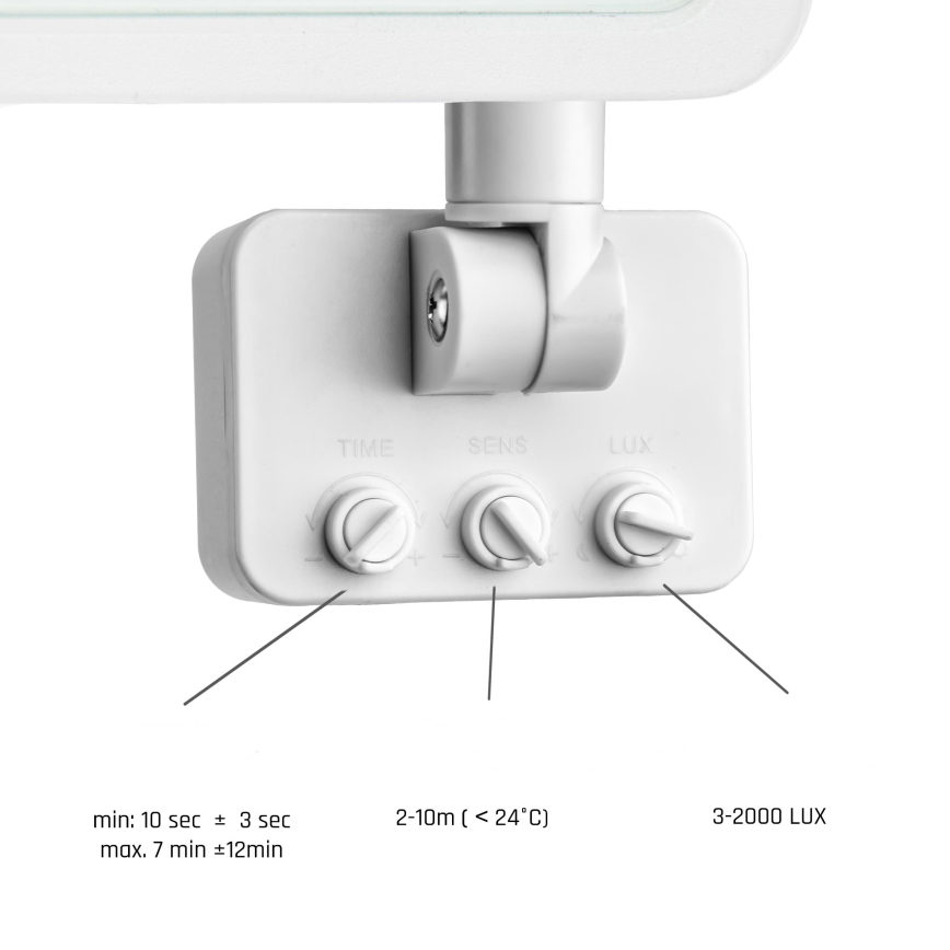 LED Venkovní reflektor se senzorem NOCTIS LUX 2 LED/50W/230V 3000K IP44 bílá