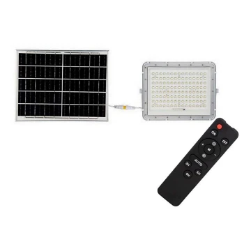 LED Venkovní solární reflektor LED/20W/3,2V 6400K bílá IP65 + dálkové ovládání