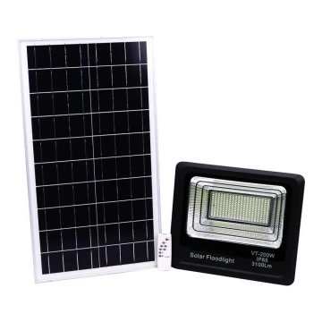 LED Venkovní solární reflektor LED/40W/10V IP65 6000K + dálkové ovládání