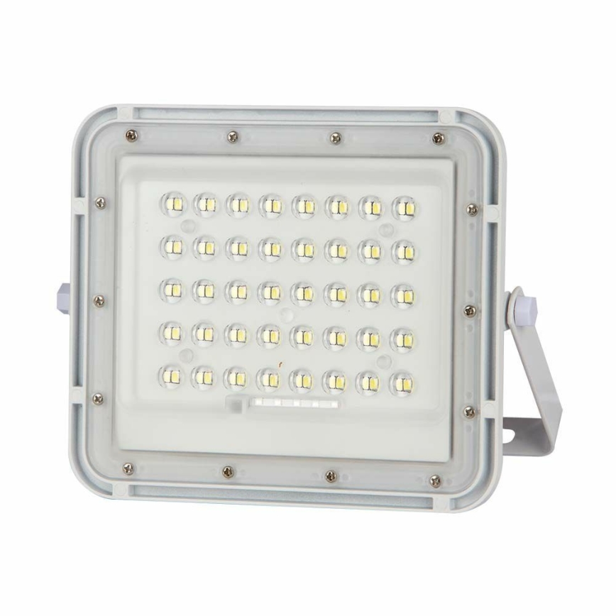 LED Venkovní stmívatelný solární reflektor LED/6W/3,2V IP65 4000K bílá + dálkové ovládání