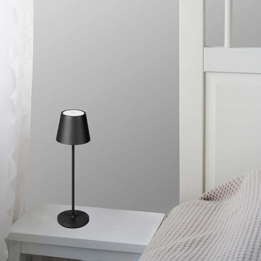 LED Venkovní stmívatelná dotyková dobíjecí stolní lampa LED/2W/230V 4400 mAh IP54 antracit