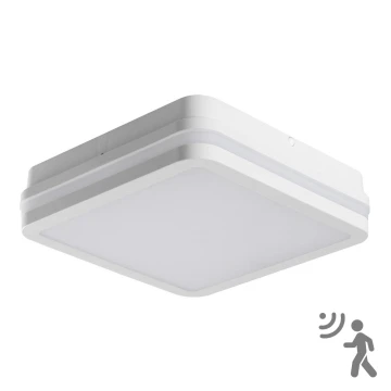 LED Venkovní stropní svítidlo se senzorem BENO LED/18W/230V 4000K bílá IP54