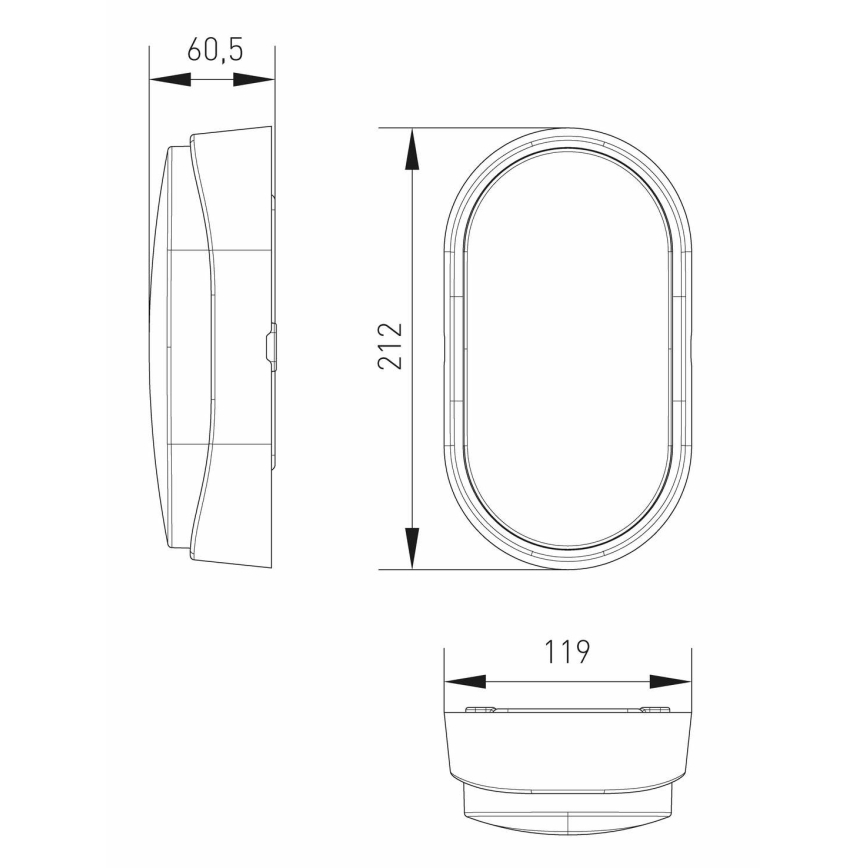 LED Venkovní stropní svítidlo se senzorem LED/14W/230V IP54 bílá