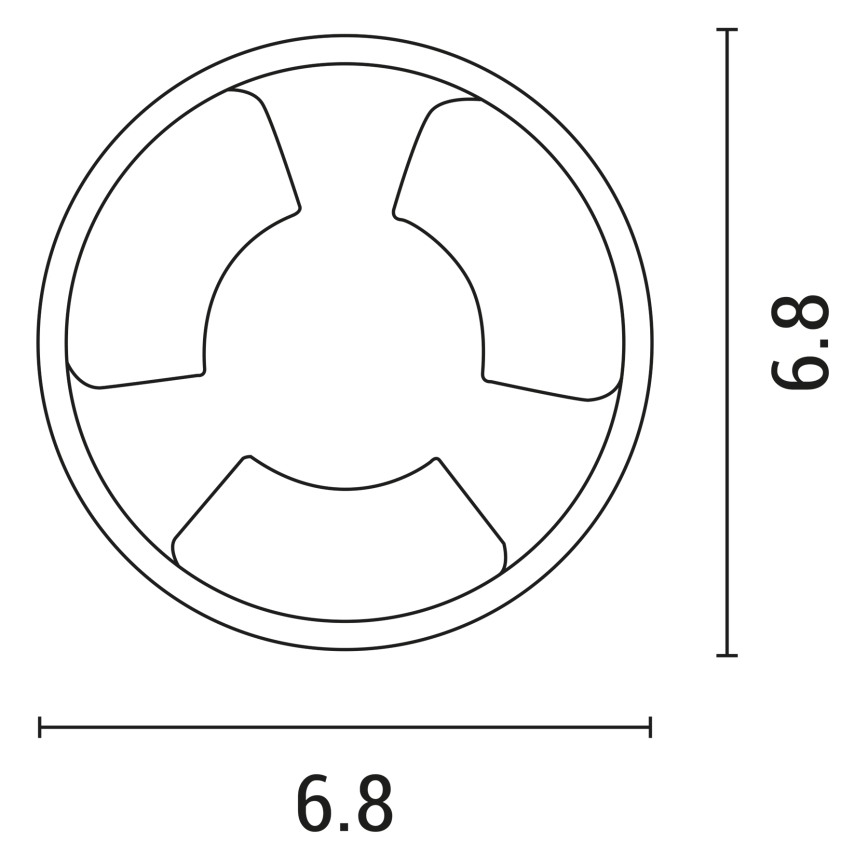 LED Zápustné svítidlo LED/3W/12V IP65