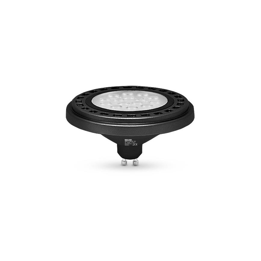 LED Žárovka AR111 GU10/12W/230V 4000K černá 30°