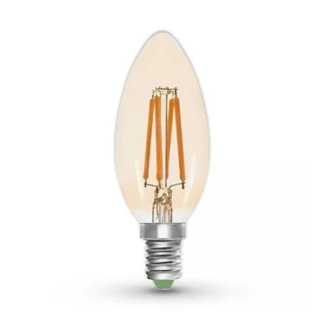 LED Žárovka CLASIC AMBER C35 E14/5W/230V 2200K -  Brilagi