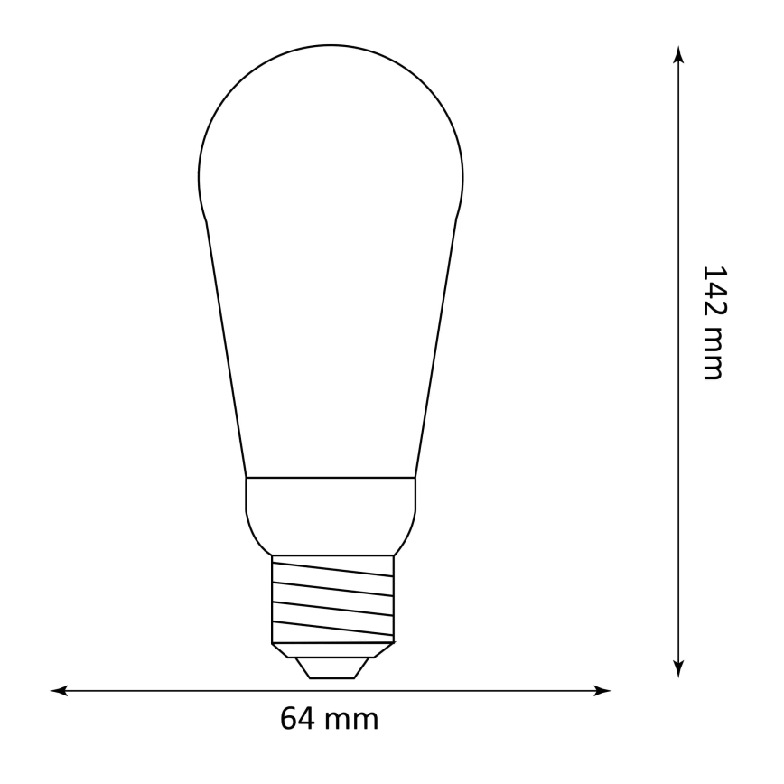 LED Žárovka DECO VINTAGE ST64 E27/3,5W/230V 1800K