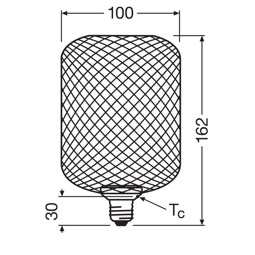 LED Žárovka DECOR FLAT E27/3,5W/230V 2700K černá - Osram