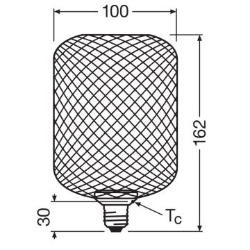 LED Žárovka DECOR FLAT E27/3,5W/230V 2700K zlatá - Osram