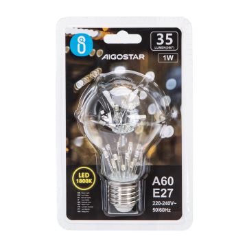 LED Žárovka FILAMENT A60 E27/1W/230V 1800K - Aigostar