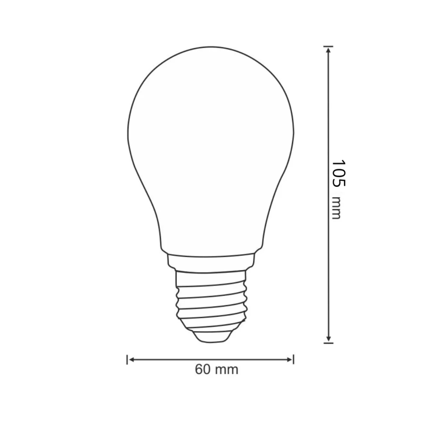 LED Žárovka FILAMENT A60 E27/6W/230V 3000K