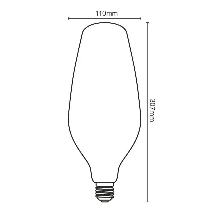 LED Žárovka FILAMENT BUMPED SMOKE BT110 E27/4W/230V 2000K