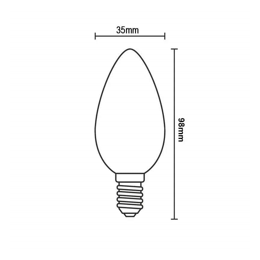 LED Žárovka BÍLÝ FILAMENT C35 E14/4,5W/230V 3000K