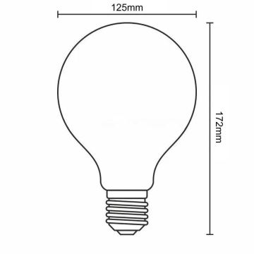 LED Žárovka BÍLÝ FILAMENT G125 E27/13W/230V 3000K