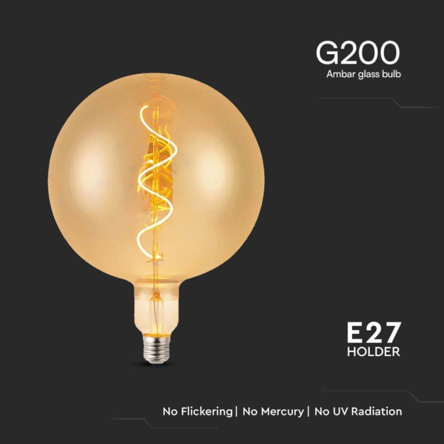 LED Žárovka FILAMENT G200 E27/4W/230V 2700K