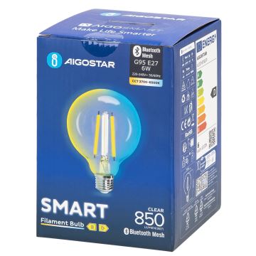 LED Žárovka FILAMENT G95 E27/6W/230V 2700-6500K - Aigostar