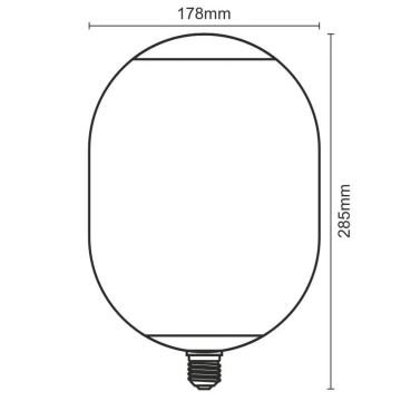 LED Žárovka FILAMENT SMOKE T178 E27/4W/230V 1800K