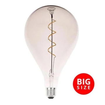 LED Žárovka FILAMENT SPIRAL SMOKE A165 E27/4W/230V 2000K