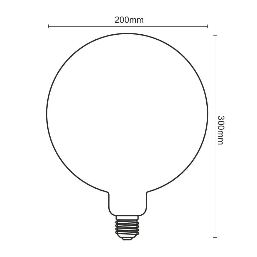 LED Žárovka FILAMENT SPIRAL SMOKE G200 E27/4W/230V 2000K