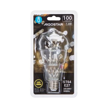 LED Žárovka FILAMENT ST64 E27/1,8W/230V 1800K - Aigostar