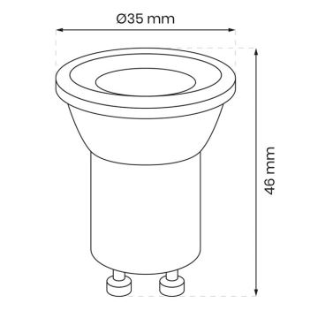 LED Žárovka GU10-MR11/3W/230V 3000K