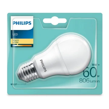 LED Žárovka Philips A60 E27/9W/230V 4000K