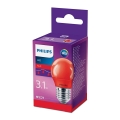 LED Žárovka Philips E27/3,1W/230V červená