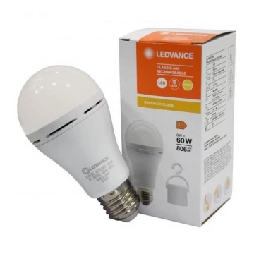 LED Žárovka RECHARGEABLE A60 E27/8W/230V 2700K - Ledvance