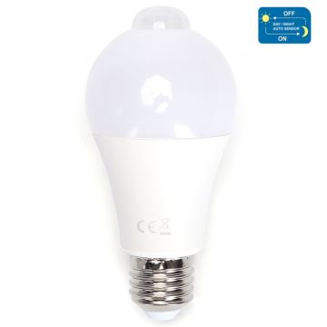 LED Žárovka se senzorem pohybu a soumraku A60 E27/12W/230V 6500K - Aigostar