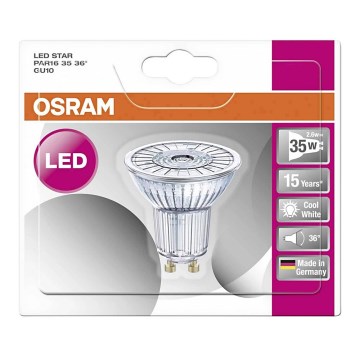 LED Žárovka STAR GU10/2,6W/230V 4000K - Osram