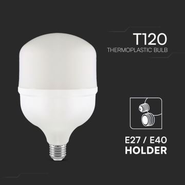 LED Žárovka T120 E40 E27/40W/230V 6500K