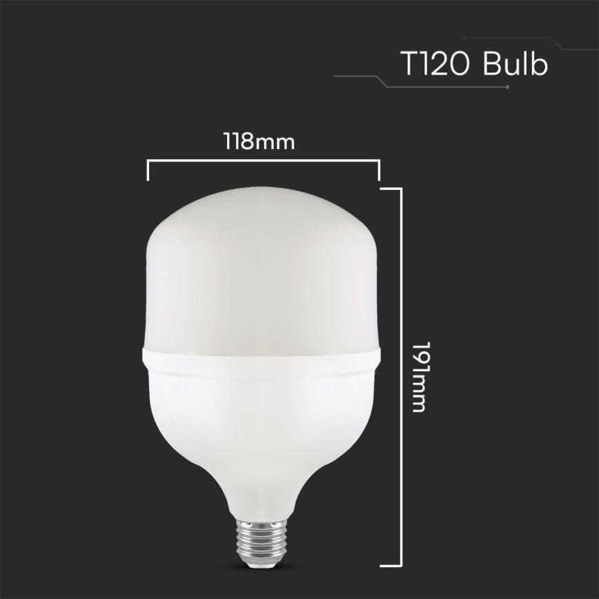 LED Žárovka T120 E40 E27/40W/230V 6500K