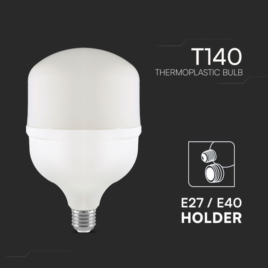 LED Žárovka T140 E40 E27/50W/230V 6500K