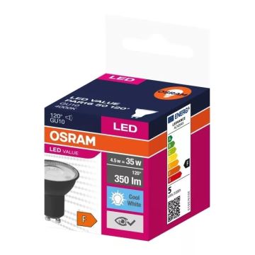 LED Žárovka VALUE PAR16 GU10/4,5W/230V 4000K 120° - Ledvance