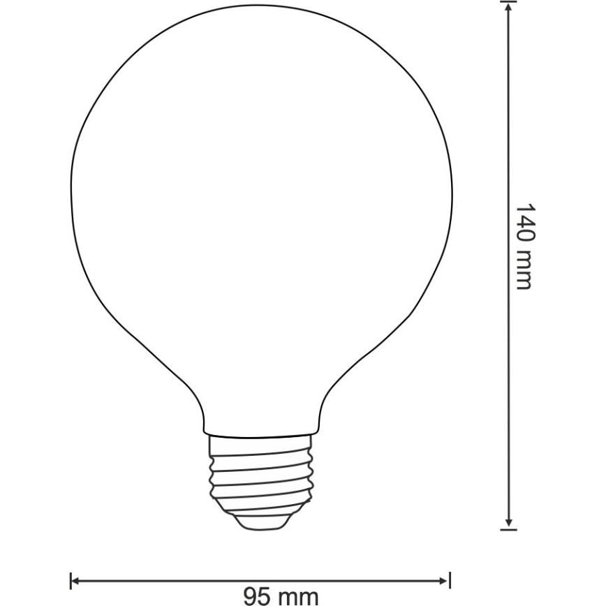 LED Žárovka VINTAGE AMBER G95 E27/4W/230V 2700K