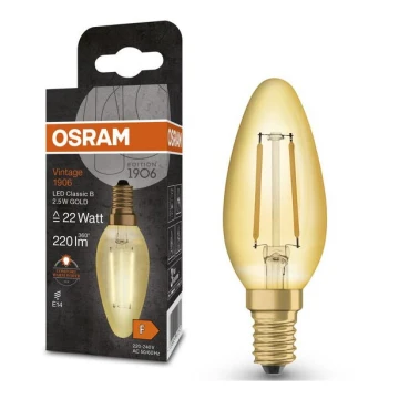 LED Žárovka VINTAGE E14/2,5W/230V 2400K - Osram