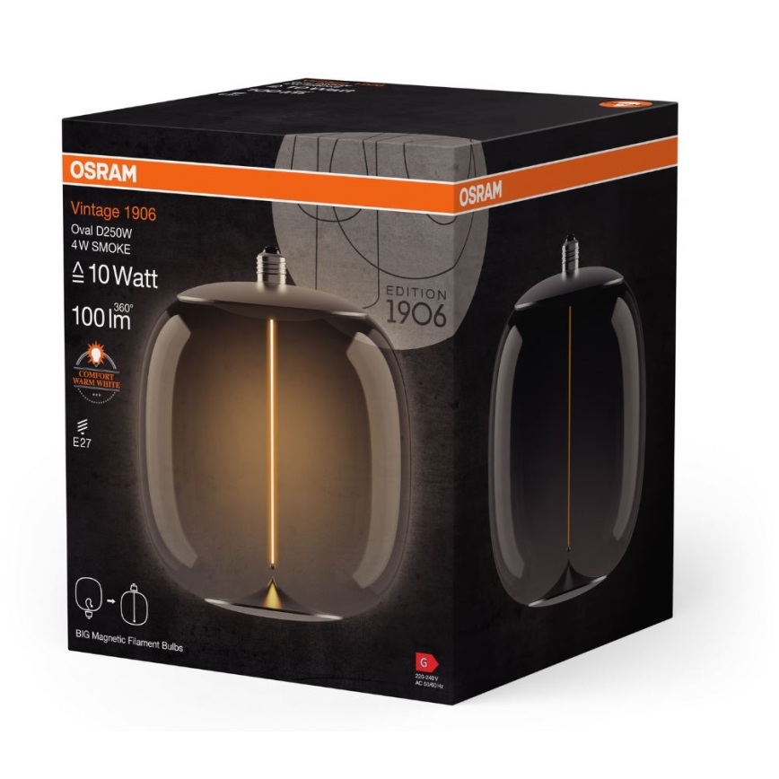 LED Žárovka VINTAGE FILAMENT E27/4W/230V 2700K kouřová - Osram