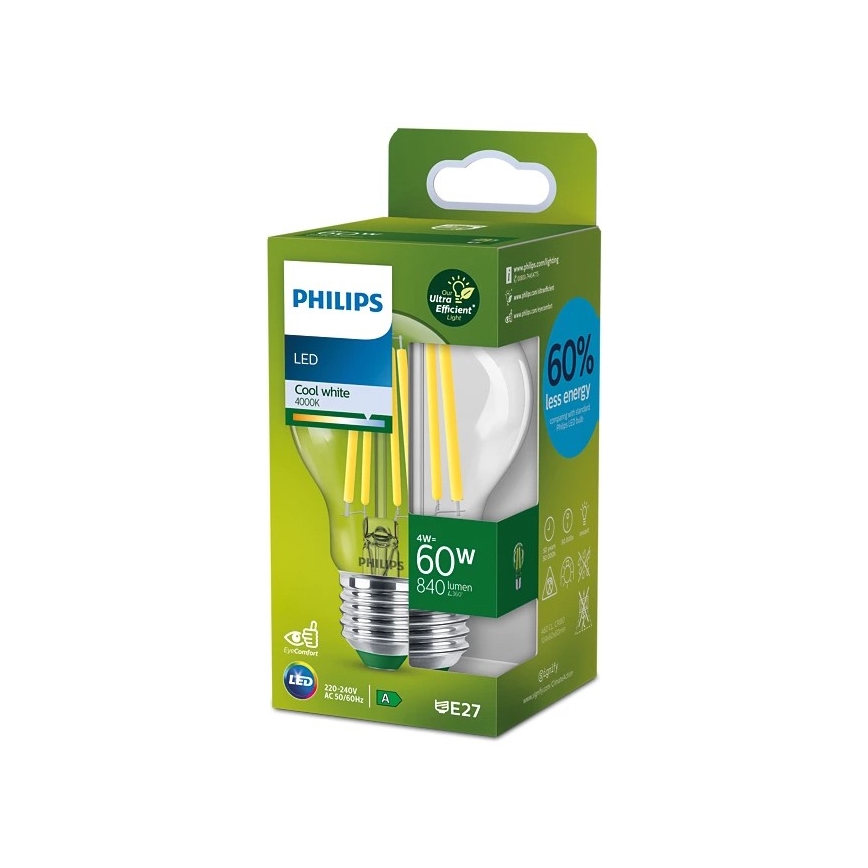 LED Žárovka VINTAGE Philips A60 E27/4W/230V 4000K