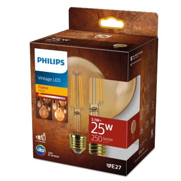 LED Žárovka VINTAGE Philips G95 E27/3,1W/230V 1800K