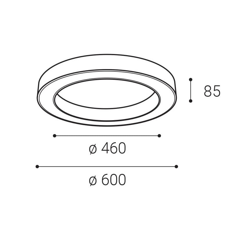 LED2 - LED Stmívatelné stropní svítidlo SATURN LED/50W/230V 3000K/4000K bílá